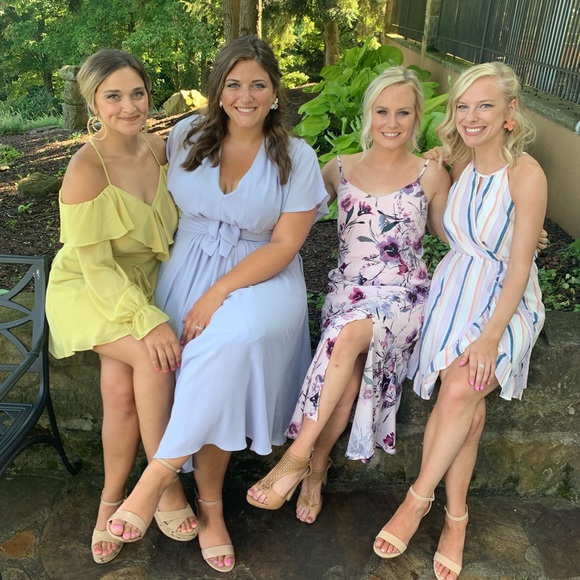 Lavender floral Midi dress - Picture 4 of 6